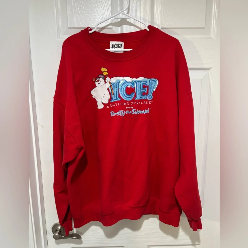 Red Frosty the Snowman Ice at Gaylord Opryland Crew Sweatshirt - Picture 2 of 7